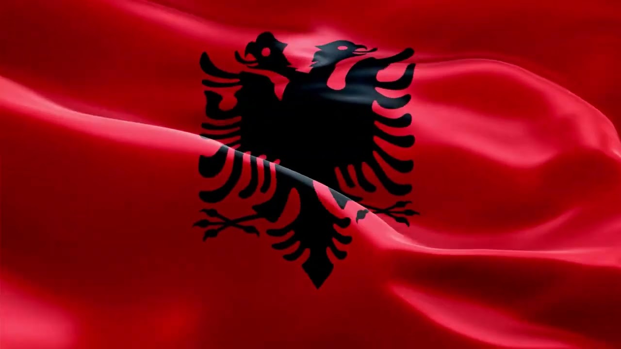 Albania Flag Animation [1 Hour] | Albania Flag Waving HD | Free Flag Animation | Siddam Bharat