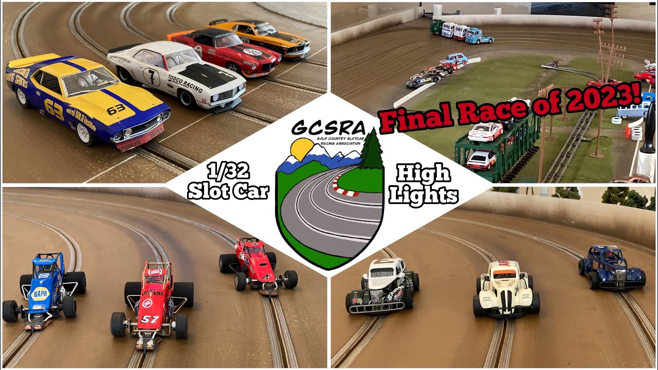1/32 Slot Car Racing- Final race of 2023 🎄SCX-Scalextric-Pioneer-Custom Sprint Cars