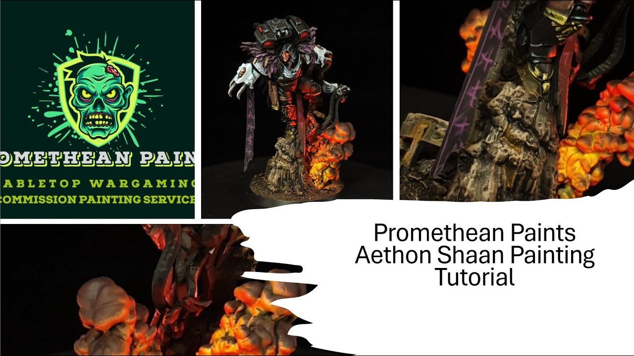 WARHAMMER 40K PAINTING TUTORIAL AETHON SHAAN RAVEN GUARD WITH FLAME EFFECT