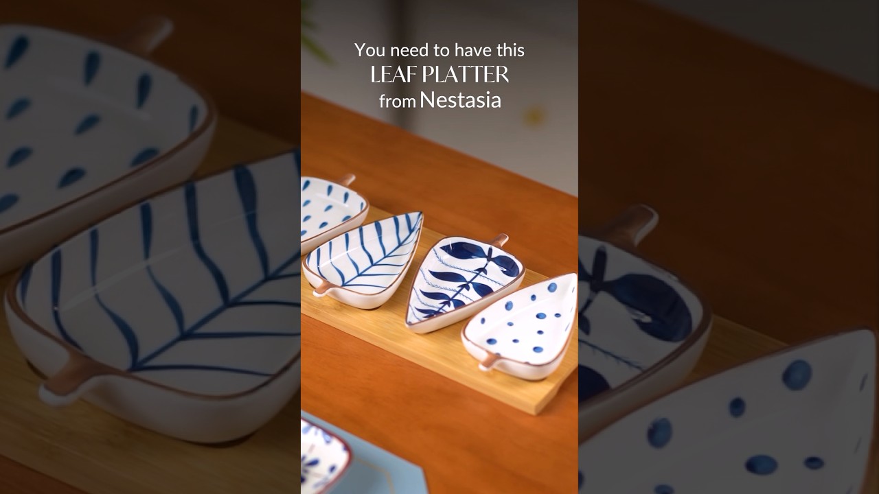 Serving with Style: The Charm of Leaf-Shaped Serving Platters! #shorts