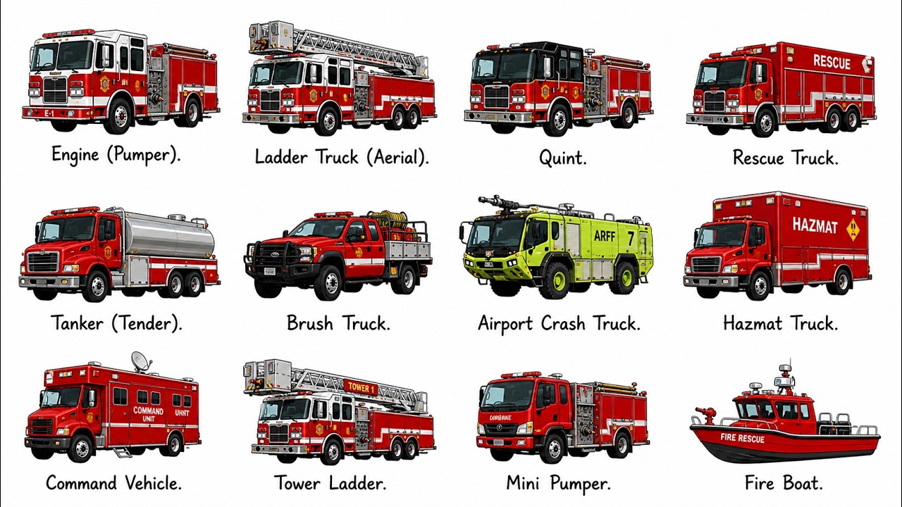Every Fire Trucks Ever Made Explained In 10 Minutes