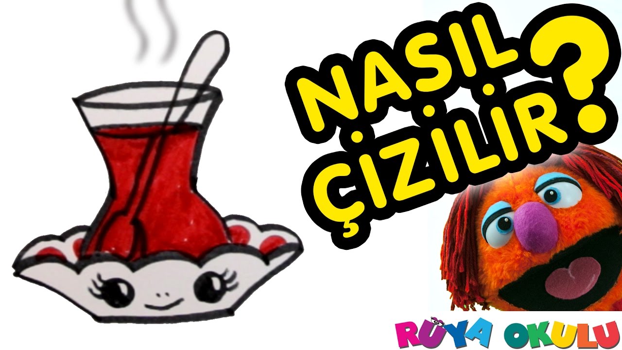 Çay Nasıl Çizilir? - Çaydanlık - Çay Bardağı - Çocuklar İçin Resim Çizme - RÜYA OKULU