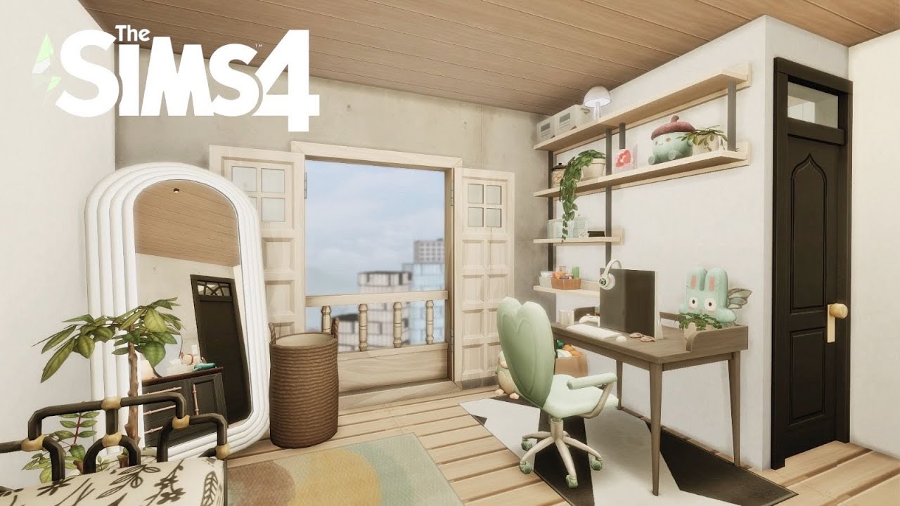 Apartment 2 Collage Student for Rent✨| NoCC | ASMR Speedbuild | The Sims 4
