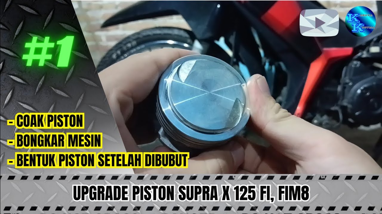 Установка поршня FIM 8 на Supra X 125 FI № 1, разборка двигателя и герметизация поршня