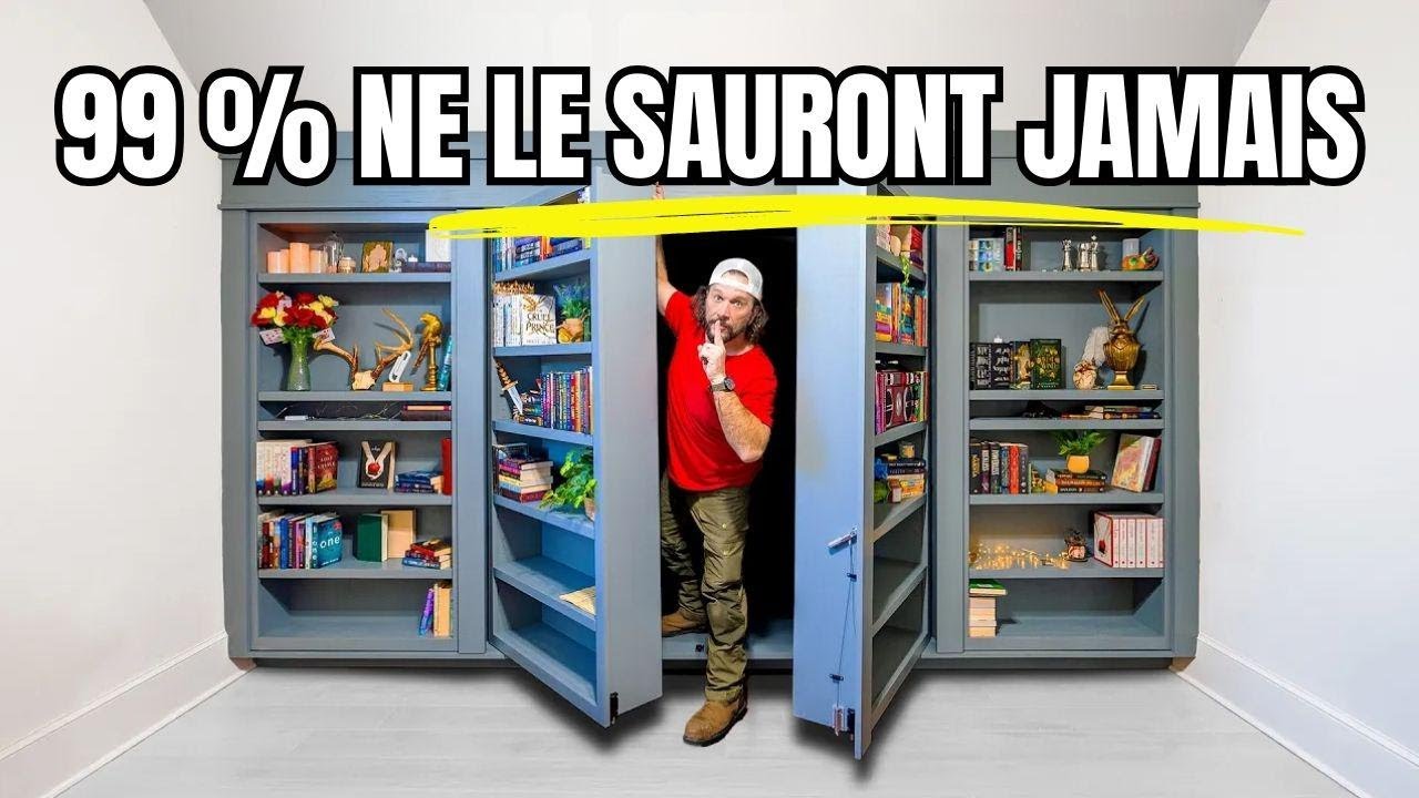Un homme conçoit une bibliothèque ingénieuse pour cacher son petit bureau