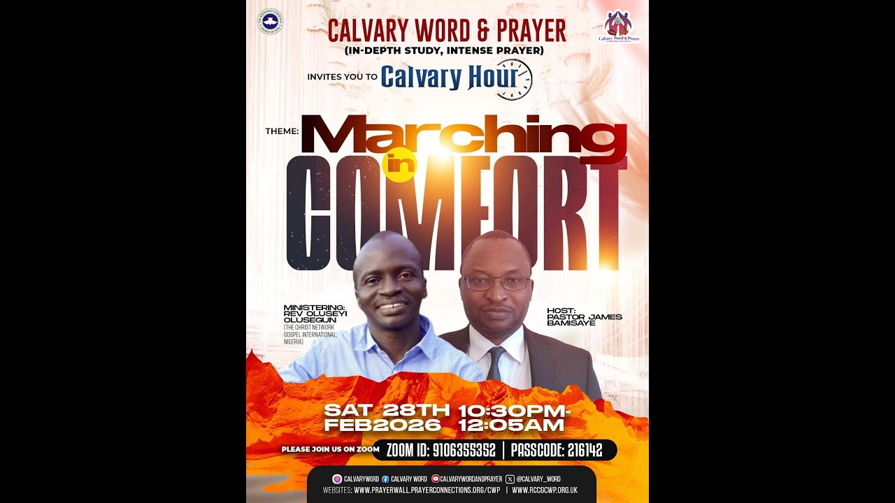 Welcome to  RCCG Calvary Word & Prayer