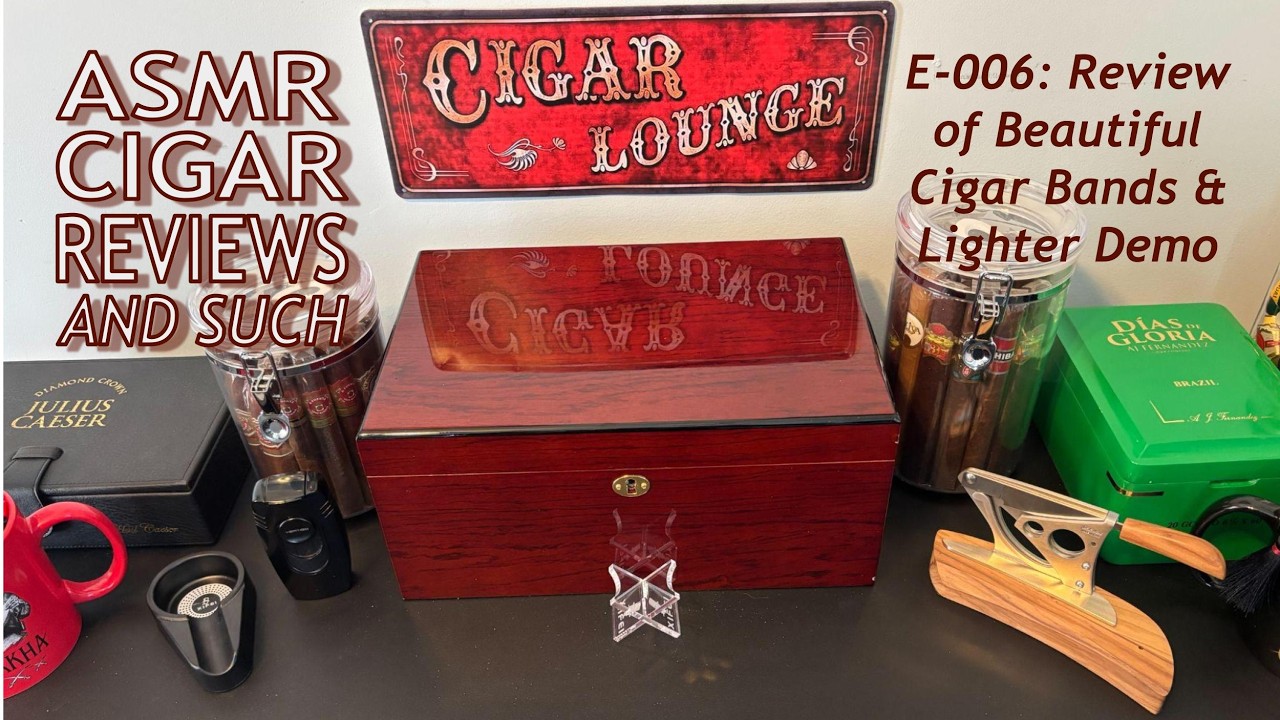 ASMR Cigar Bands (Arturo Fuente, Perdomo, Drew Estates, Padron, etc.) and Lighters