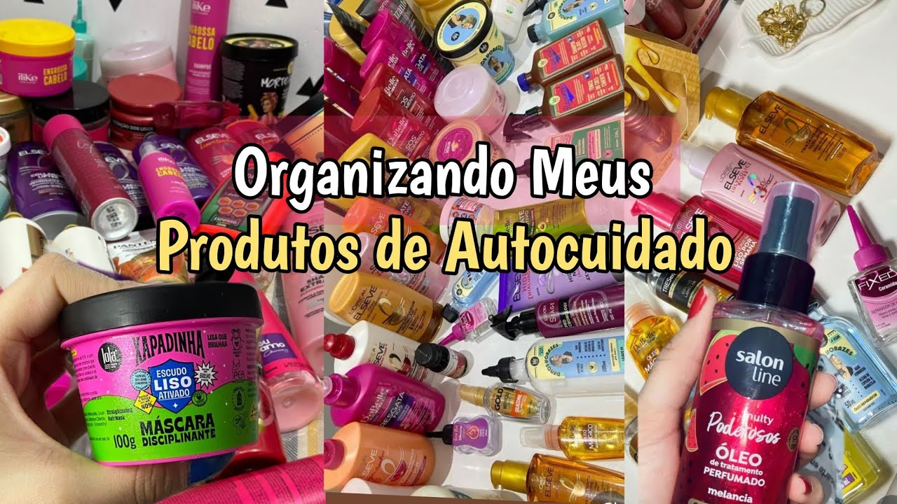 Organizando Meus Produtos de Autocuidado|•cabelo•skincare|#autocuidado #skincare #viral 