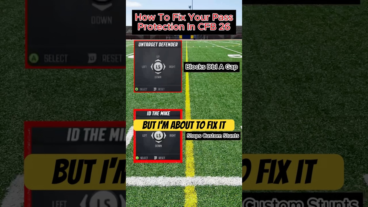 INSTANTLY Fix Your Pass Protection in College Football 26! ✅ (3 Tips) #shorts