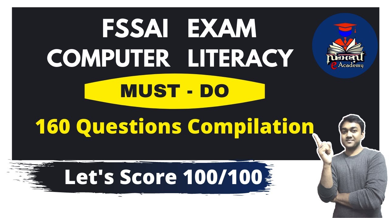 FSSAI COMPUTER MUST DO 160 QUESTIONS COMPILATION || Nishant eAcademy