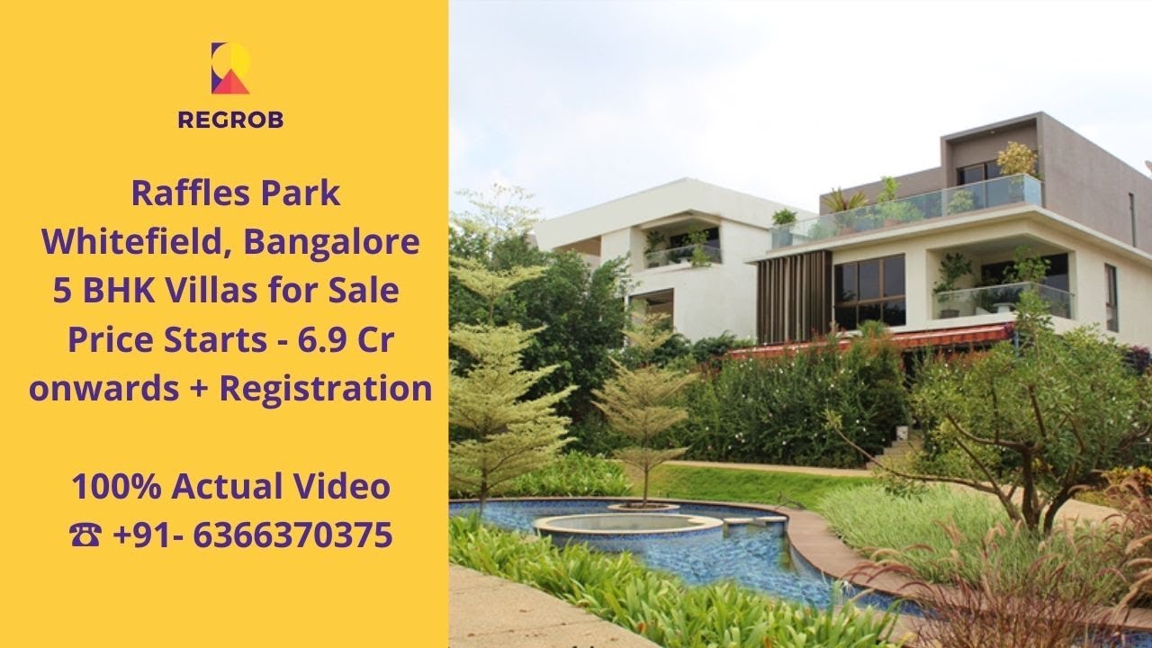 Raffles Park |☎ 6366370375 | 5 BHK villas For Sale in Whitefield Bangalore | 💰6.9 Cr onwards
