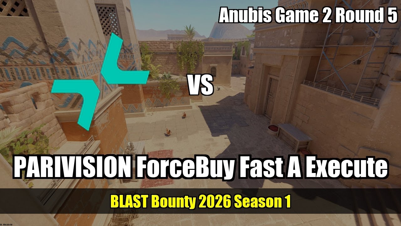 PARIVISION ForceBuy Fast A Execute - Anubis G2R5 | PARIVISION | BLAST Bounty 2026 Season 1 #cs2 #...