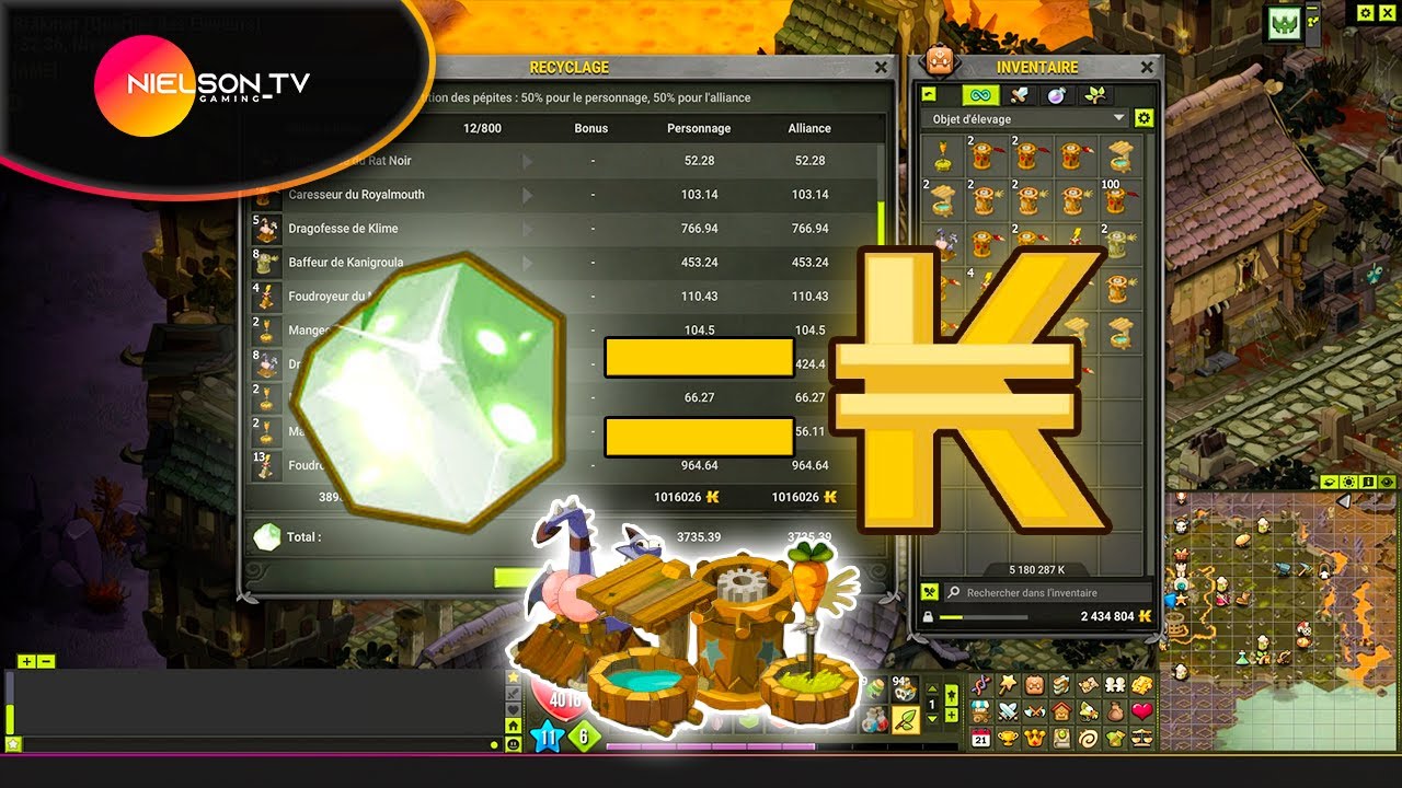 Comment avoir des pépites ? Explication du RECYCLAGE - DOFUS