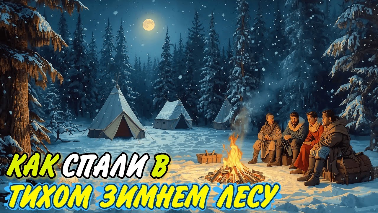 Тихая ночь в зимнем лесу: огонь, снег и сон 🌛 Лекция для сна