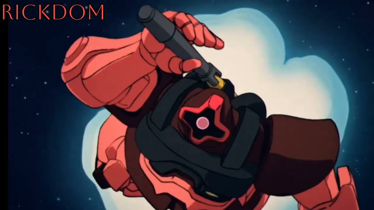 MS-09RS Char Rick Dom vs Zaku 2's (U.E.engage) char vs Amuro mode