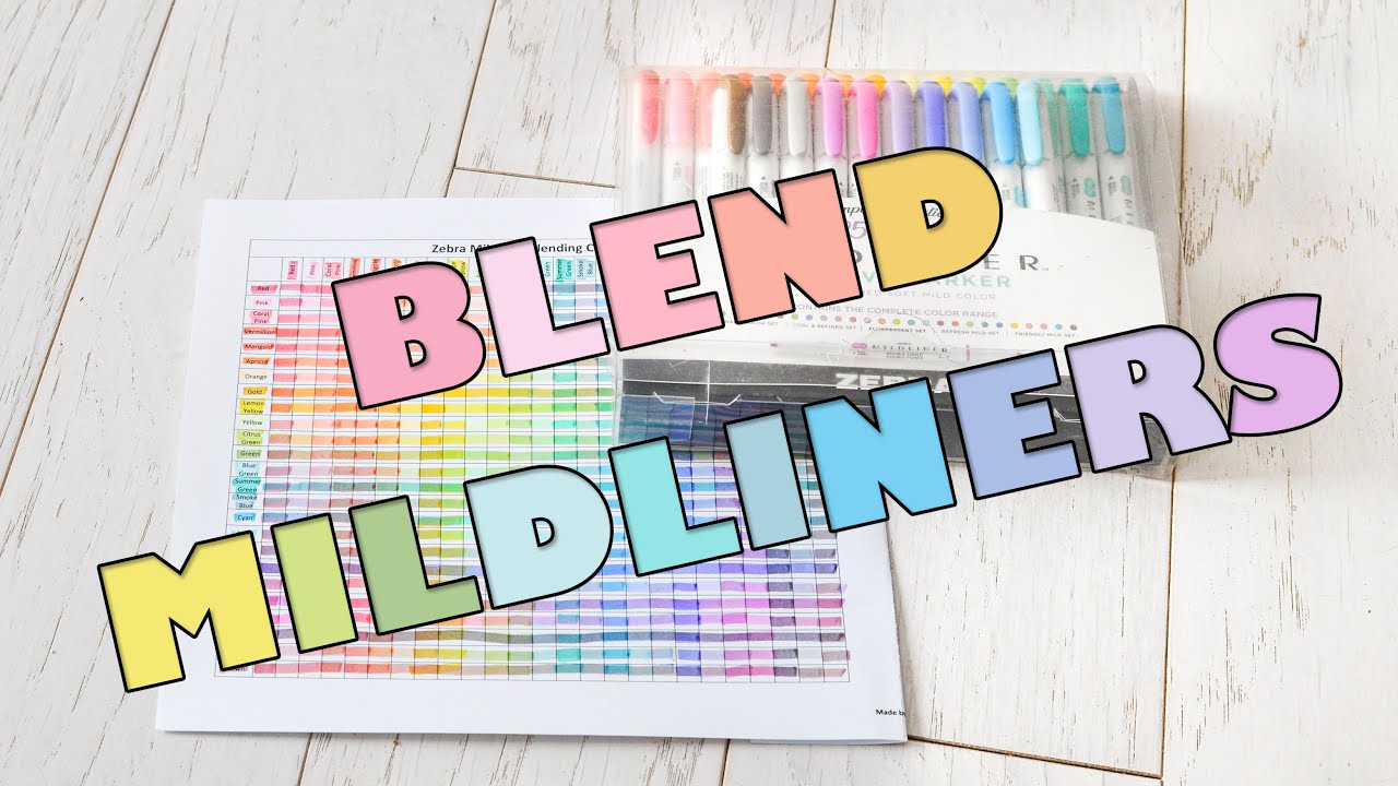 Make More Colors! Mildliner Highlighters Blending with 25 Zebra Creative Markers