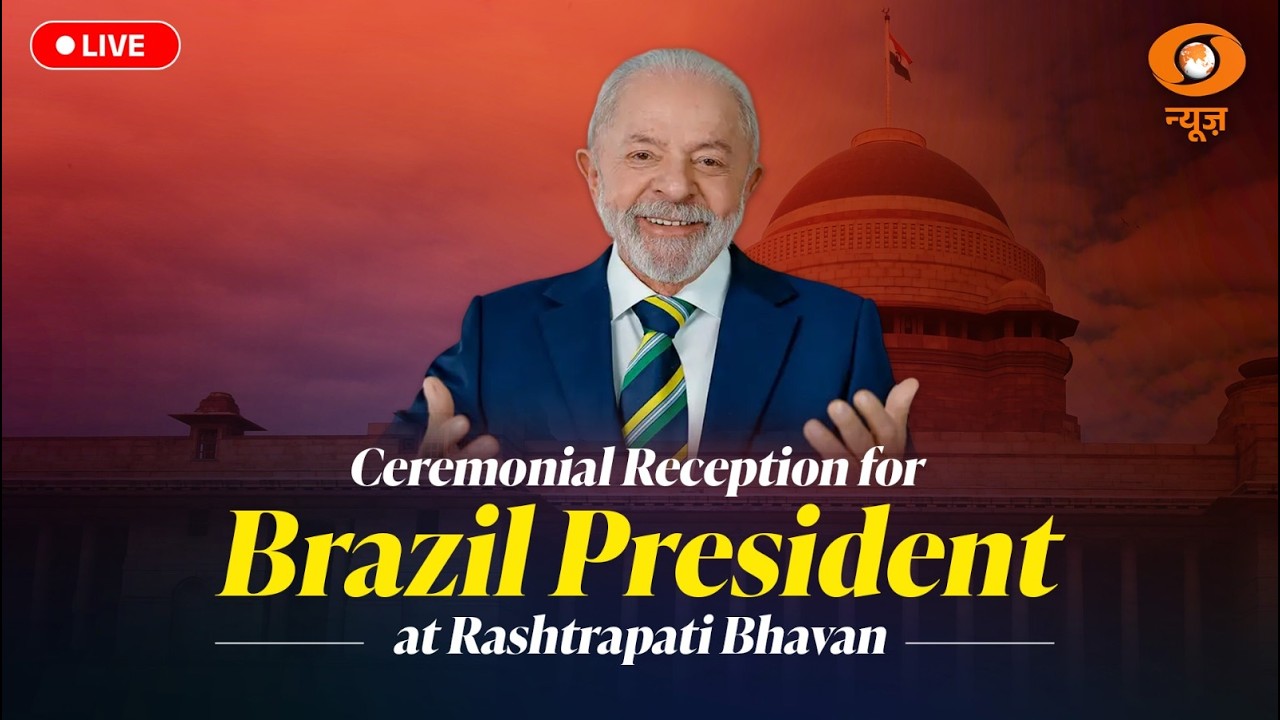LIVE | Ceremonial Reception for Brazil President at Rashtrapati Bhavan