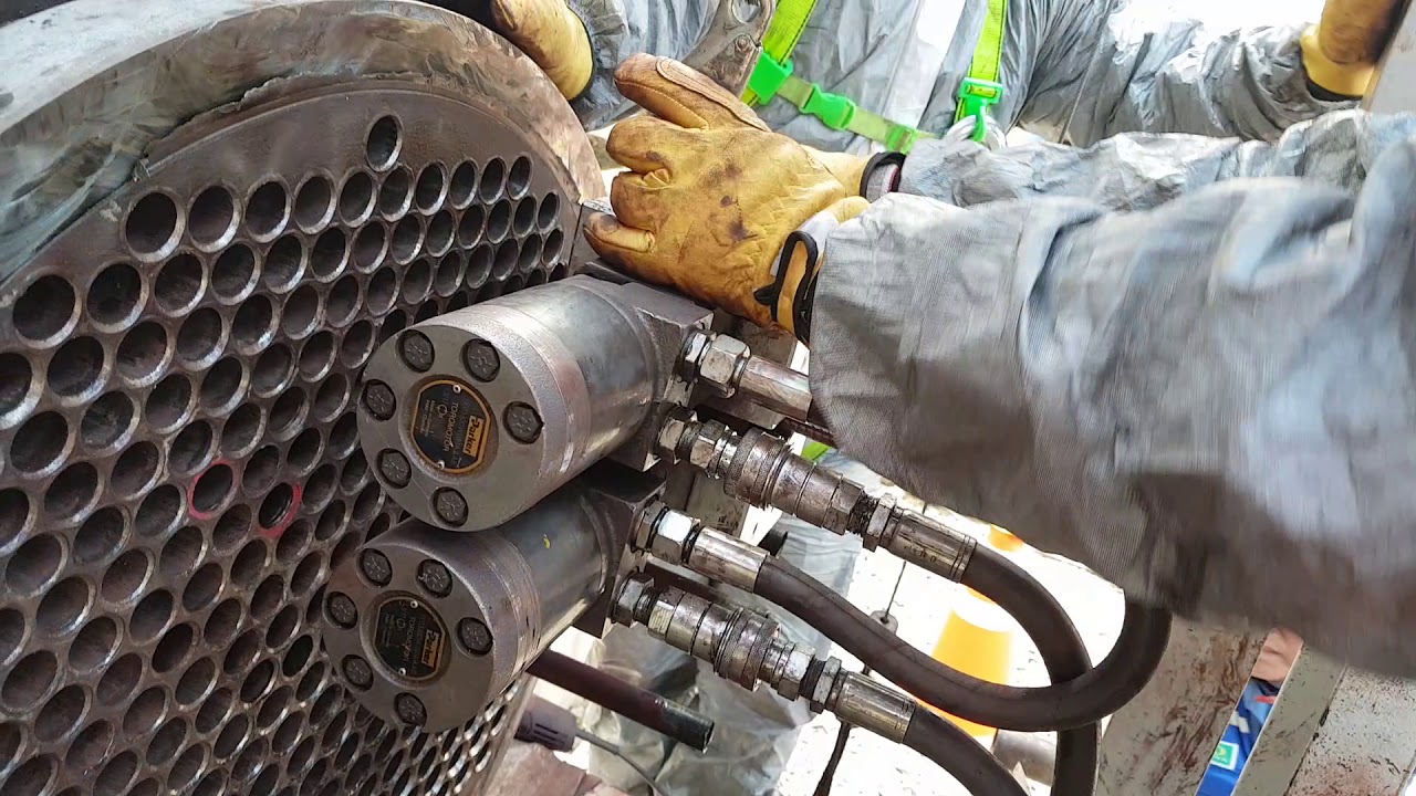 스텐레스 튜브발출작업,tube pulling machine, tube puller