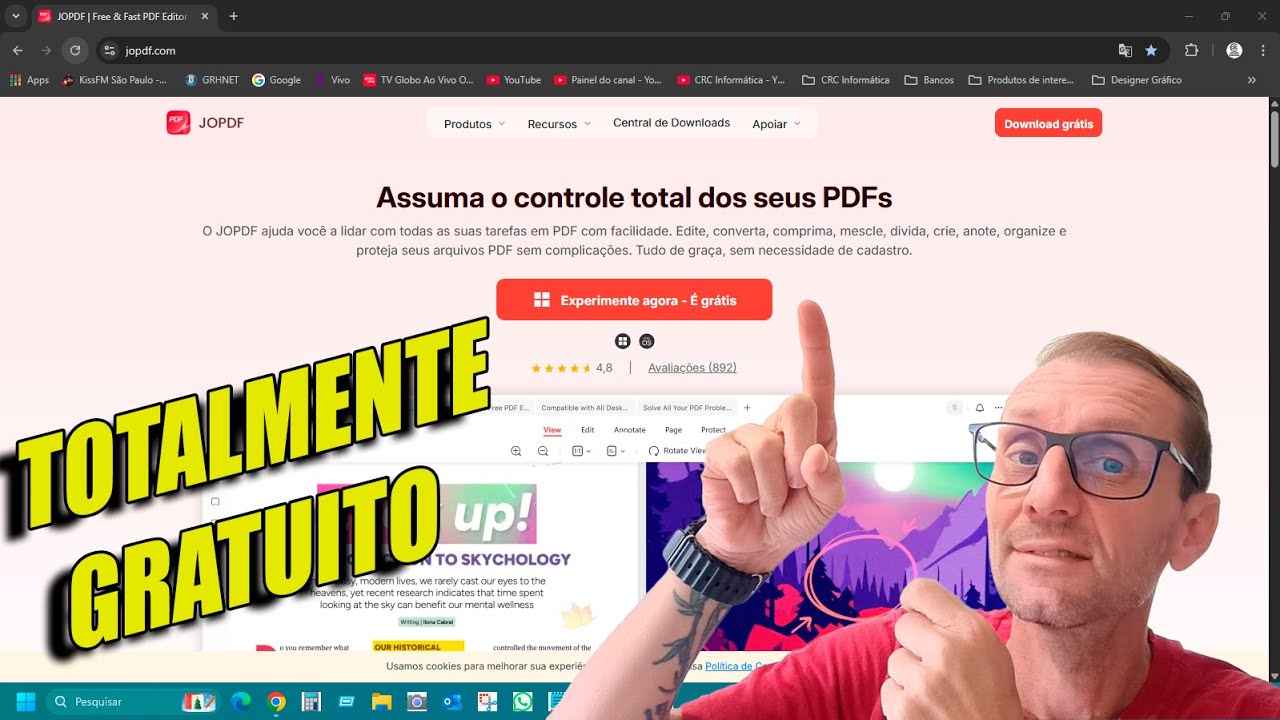 JOPDF - Leitor e Editor de PDF totalmente GRATUITO sem precisão de CADASTRO