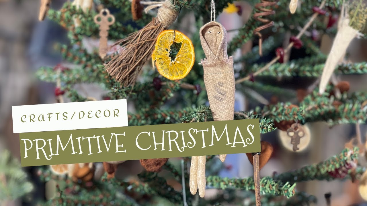 Primitive Christmas Tree, Stockings, and Crafts