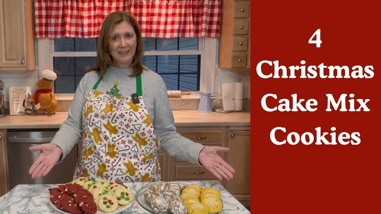 4 Christmas CAKE MIX Cookies