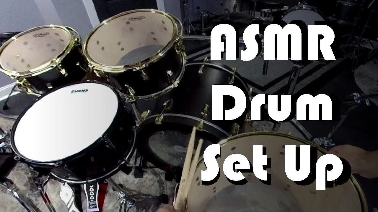 Drum ASMR - Home Drum Tech POV - Setting up the Main Kit