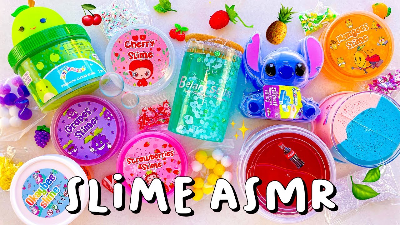 SATISFYING SLIME ASMR 📦 Amazon Slime Unboxing! Stitch, Squishmallow, & more