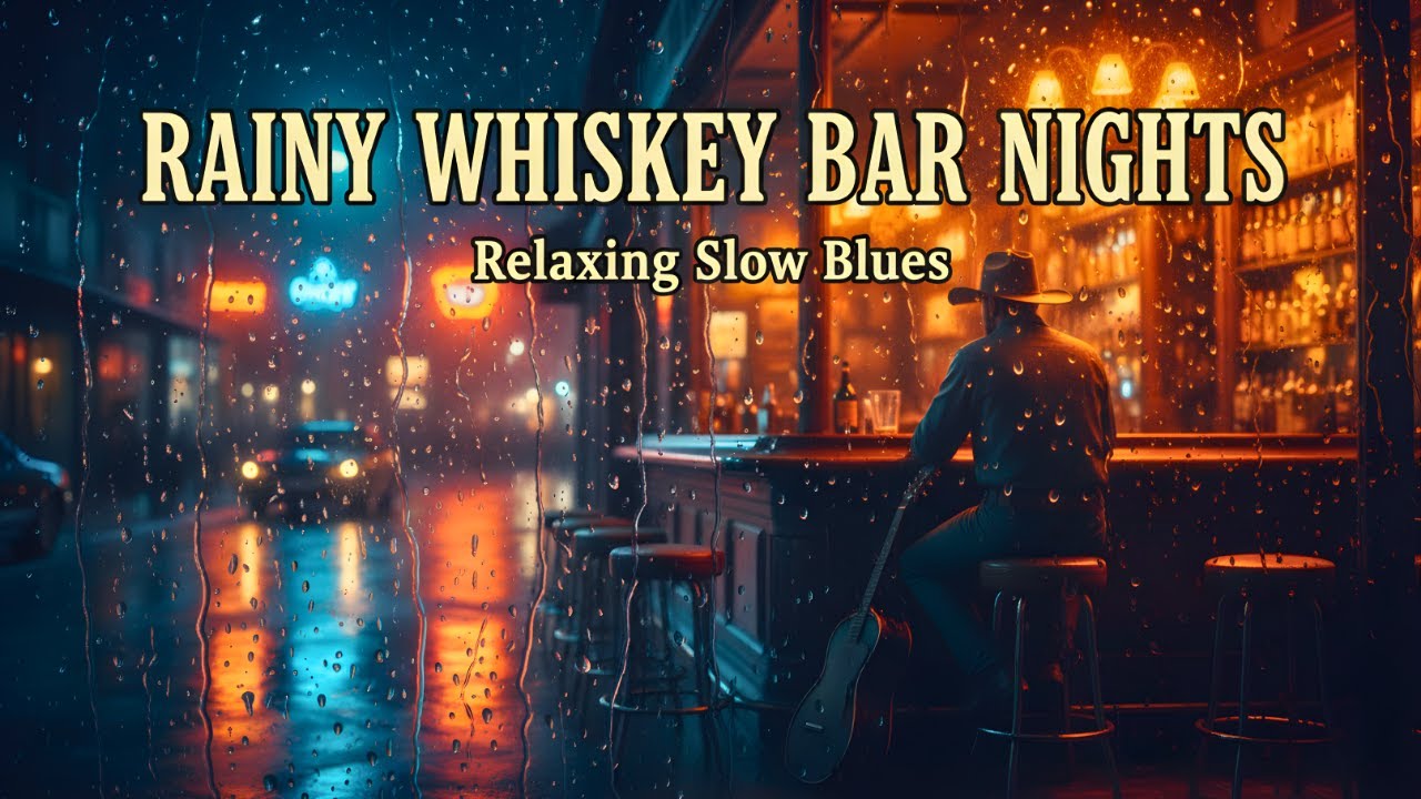 Rainy Whiskey Bar Nights – Relaxing Slow Blues for Work, Study & Sleep🥃🌧️