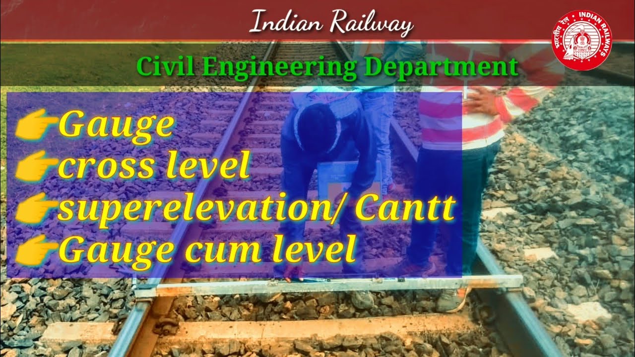 Gauge | Cross level | Super elivation | cantt | gauge cum level