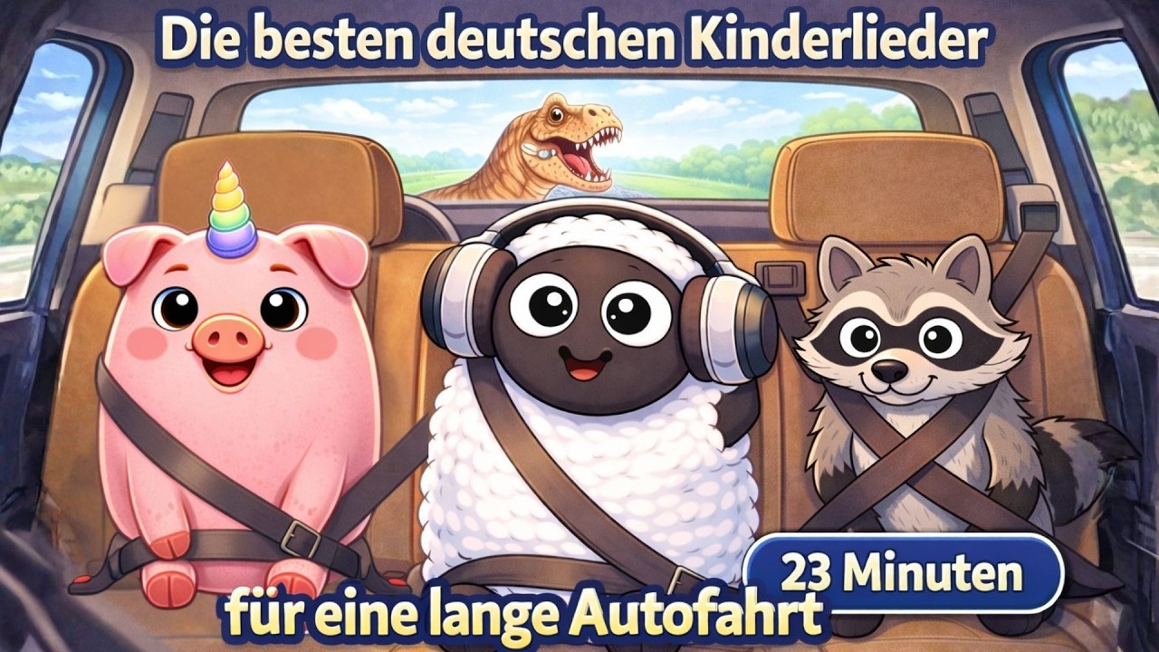Die besten deutschen Kinderlieder für lange Autofahrten 🚗 Kinderlieder Mix für Kids die nie genug