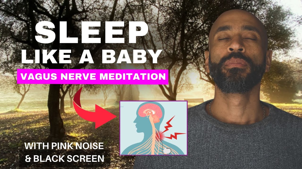 8-hour Guided Sleep Meditation with Pink Noise | Sleep through the night | Black Screen