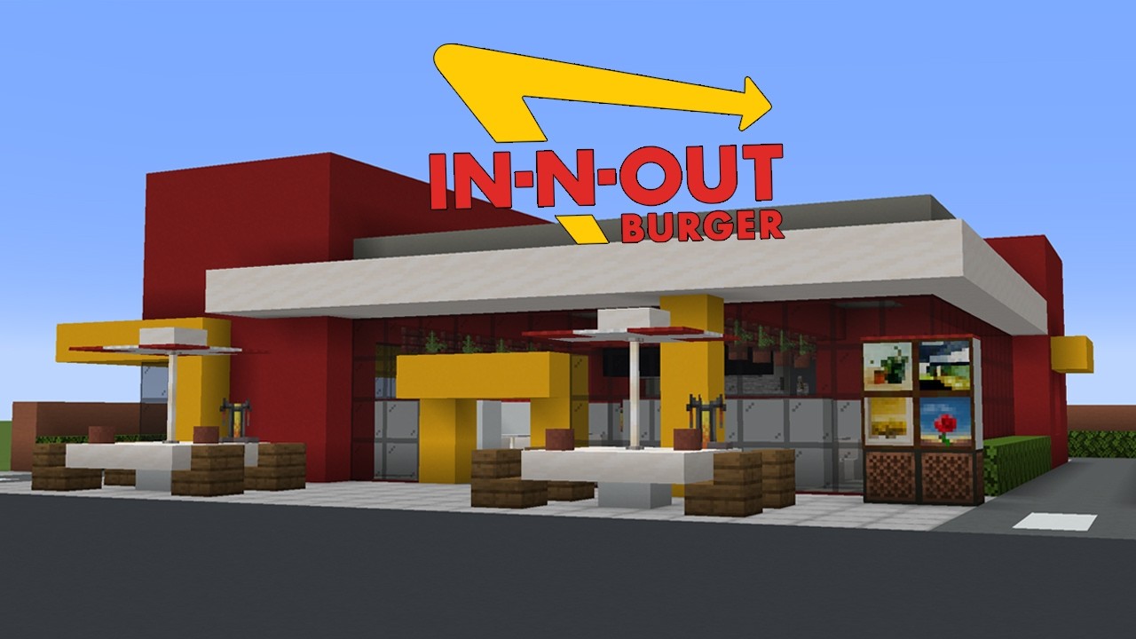 How to build an In-N-Out Burger in Minecraft