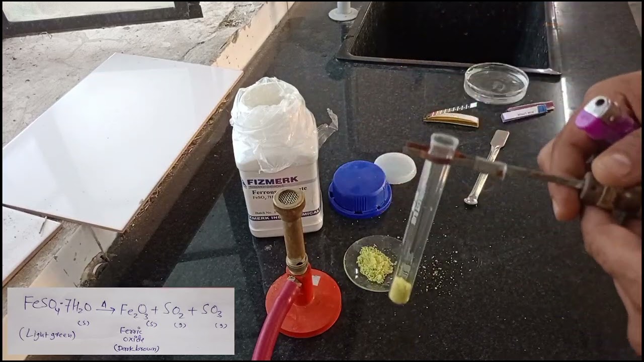 activity 1.5 class 10th science thermal decomposition of ferrous sulphate