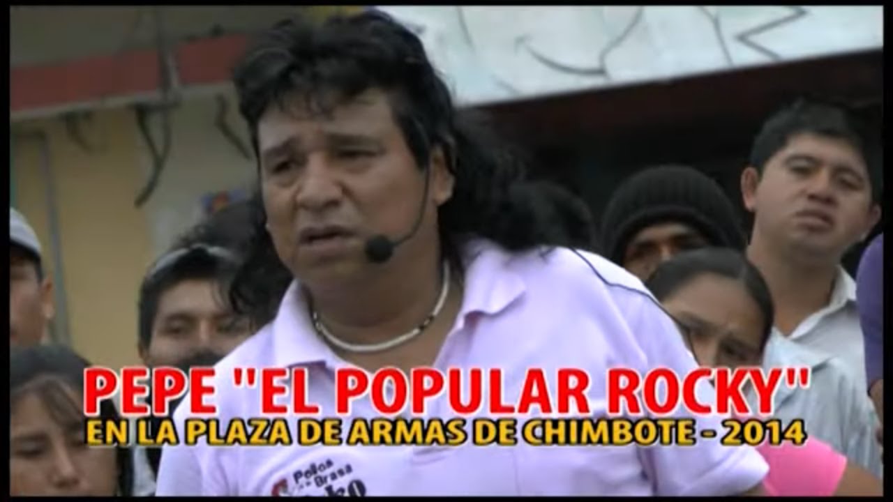 Pepe el popular Rocky en la plaza de armas de chimbote 2014