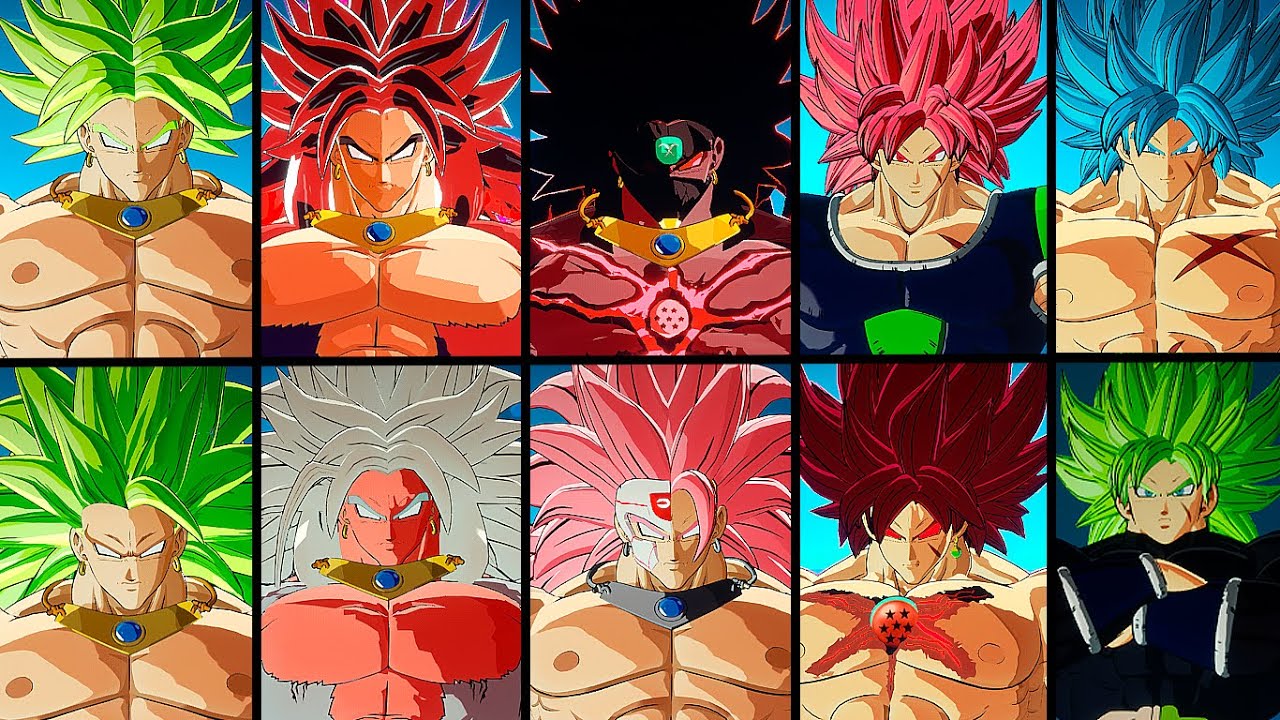 Broly All Transformations (Z, Super, Heroes, AF & What If) - Dragon Ball Sparking! Zero