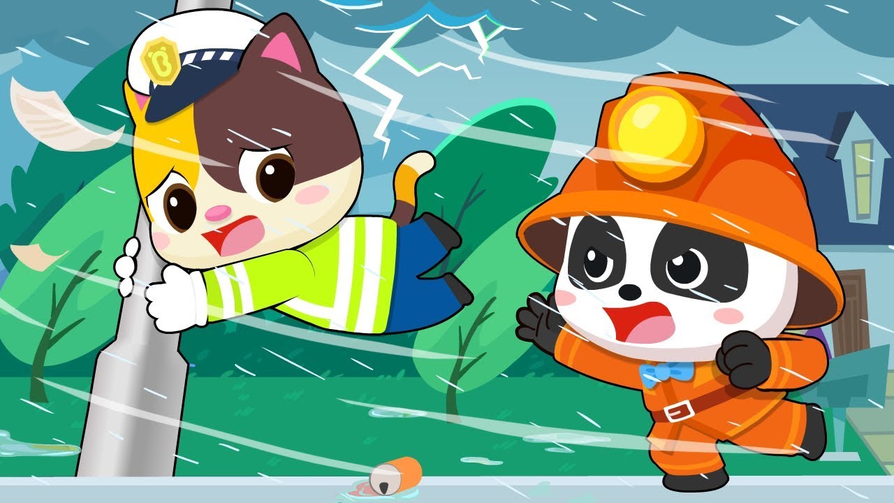 Angin Kencang Melanda Kampung Bayi Panda | Bayi Panda Tidak Pernah Takut | BabyBus Bahasa Indonesia