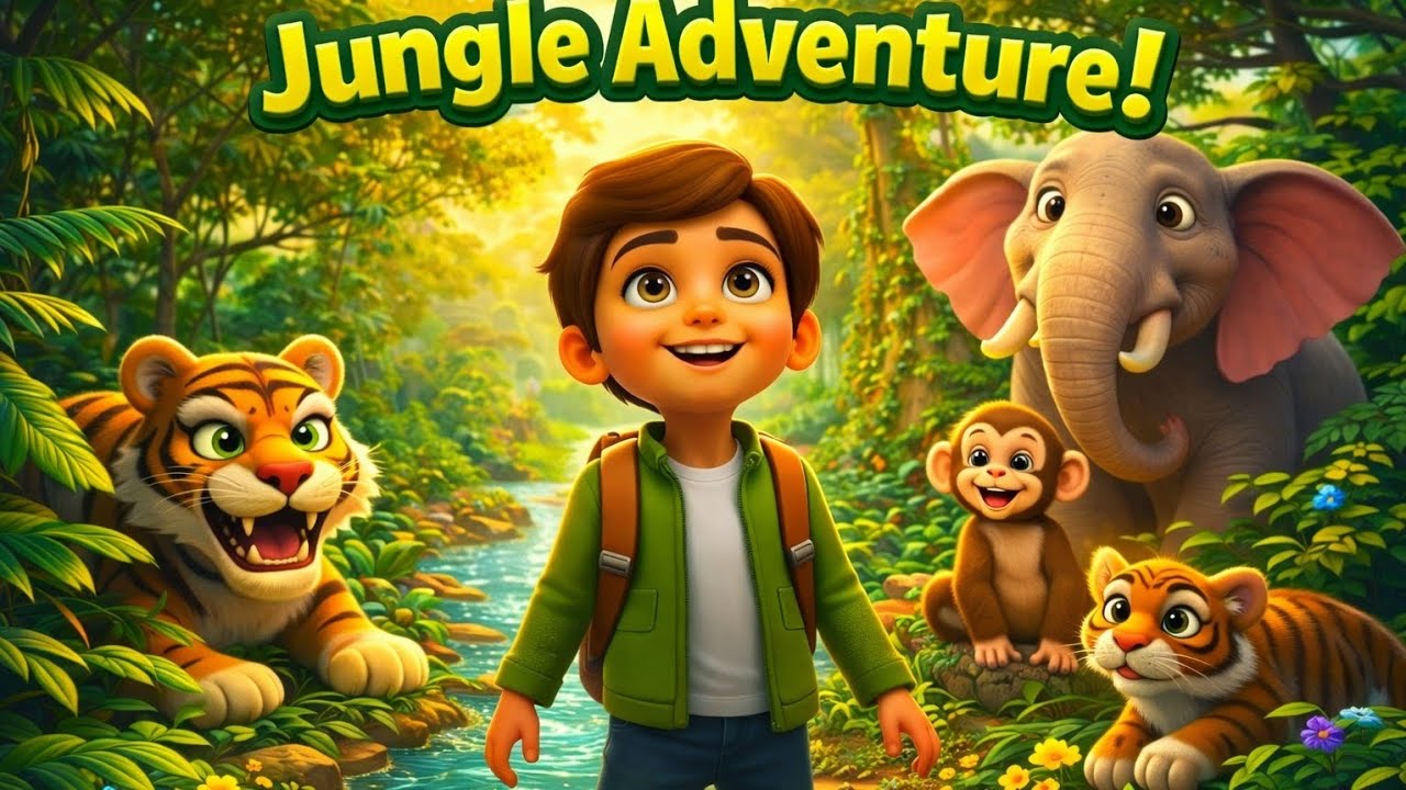 Jungle Adventure Cartoon 🐘🐒 | 3D Hindi Kids Story | Bubblee Tunes