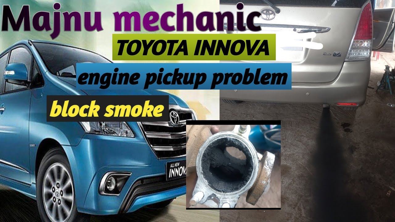 Toyota Innova black smoke problem pick up problem//😬#majnumechanic #Toyota #viralvideo #pune
