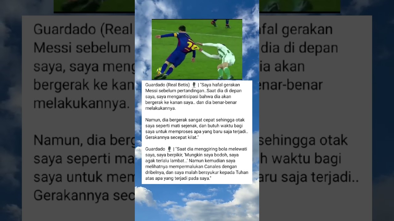 Guardado pemain real betis: saya menghafal gerakan Messi sebelum pertandingan, tapi... #messi #bola