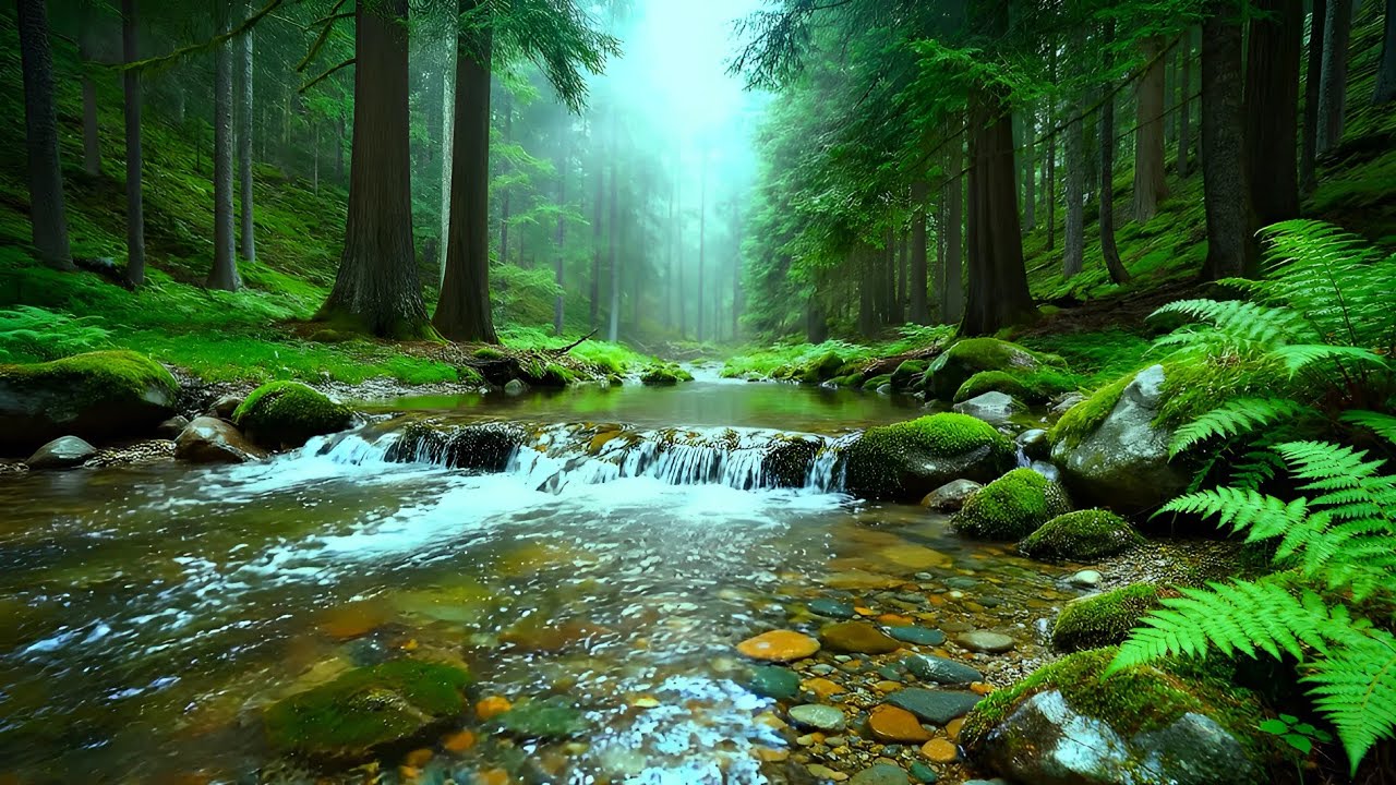 Forest Ambience - Birds Singing Beautiful Stream Sounds for Rest, Sleep, Medicine, Focus, Study ASMR
