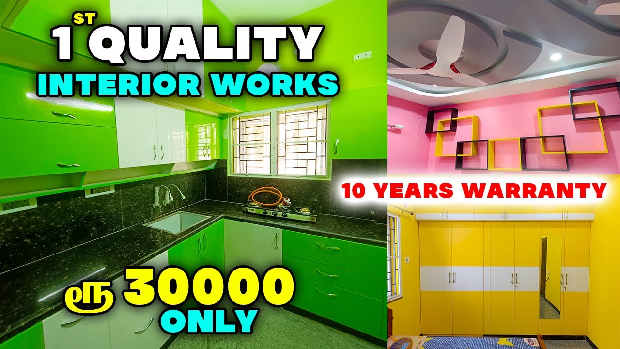 வீட்டை பிரமாண்டமாக மாற்றும் Modern INTERIOR Works || Modular Kitchen & PVC Cupboard Work Design