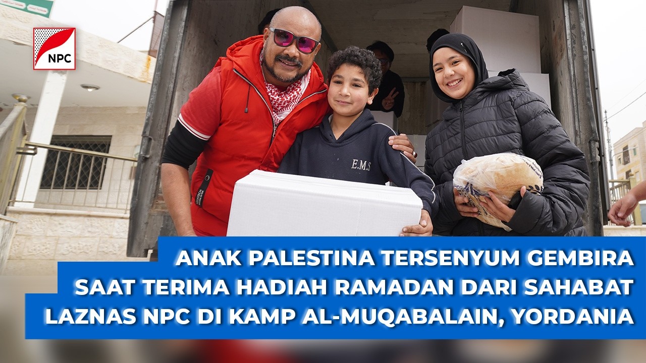 RATUSAN WARGA PALESTINA MENGUNGSI KE KAMP AL-MUQABALAIN DI YORDANIA, TIM LAZNAS NPC BAGIKAN SEMBAKO