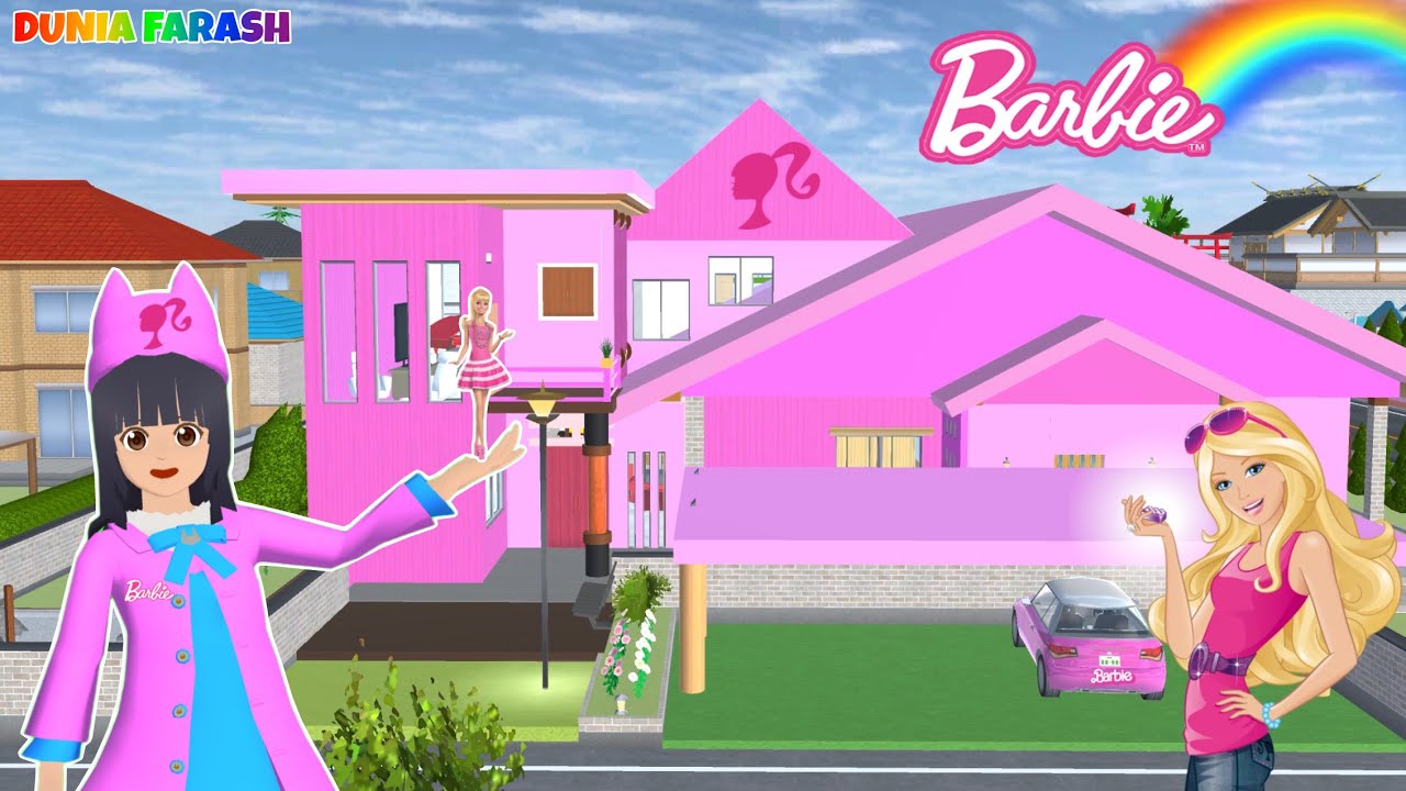 Yuta dan Mio Dapat Rumah Pink Berbie Dari Barbie || Sakura School
