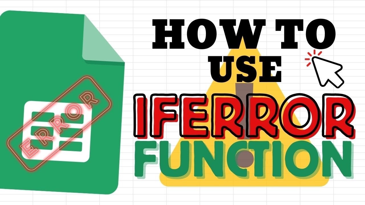 How to Use the IFERROR Function in Google Sheets (Easy Fix)