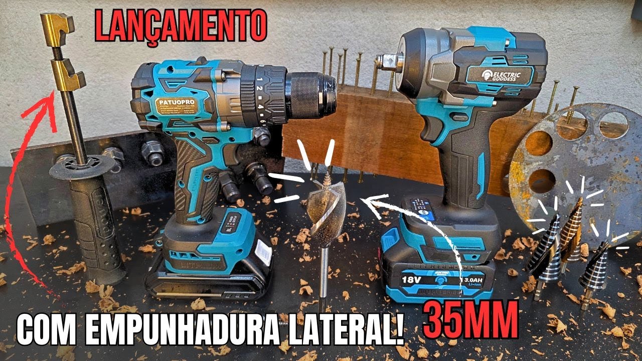 Do AliExpress: Furadeira PATUOPRO e Chave de Impacto ELECTRIC GODDESS - VALE A PENA? | F21-C21-BCE
