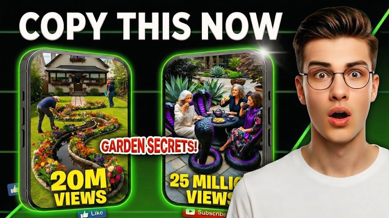 How I Make Viral Garden Transformation shorts Videos Using AI 