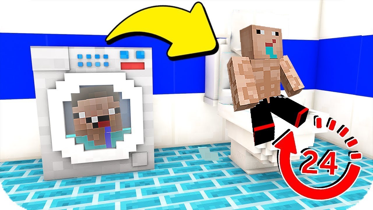 NOOB ESPÍA POR 24 HORAS EN EL MEJOR ESCONDITE MINECRAFT TROLL