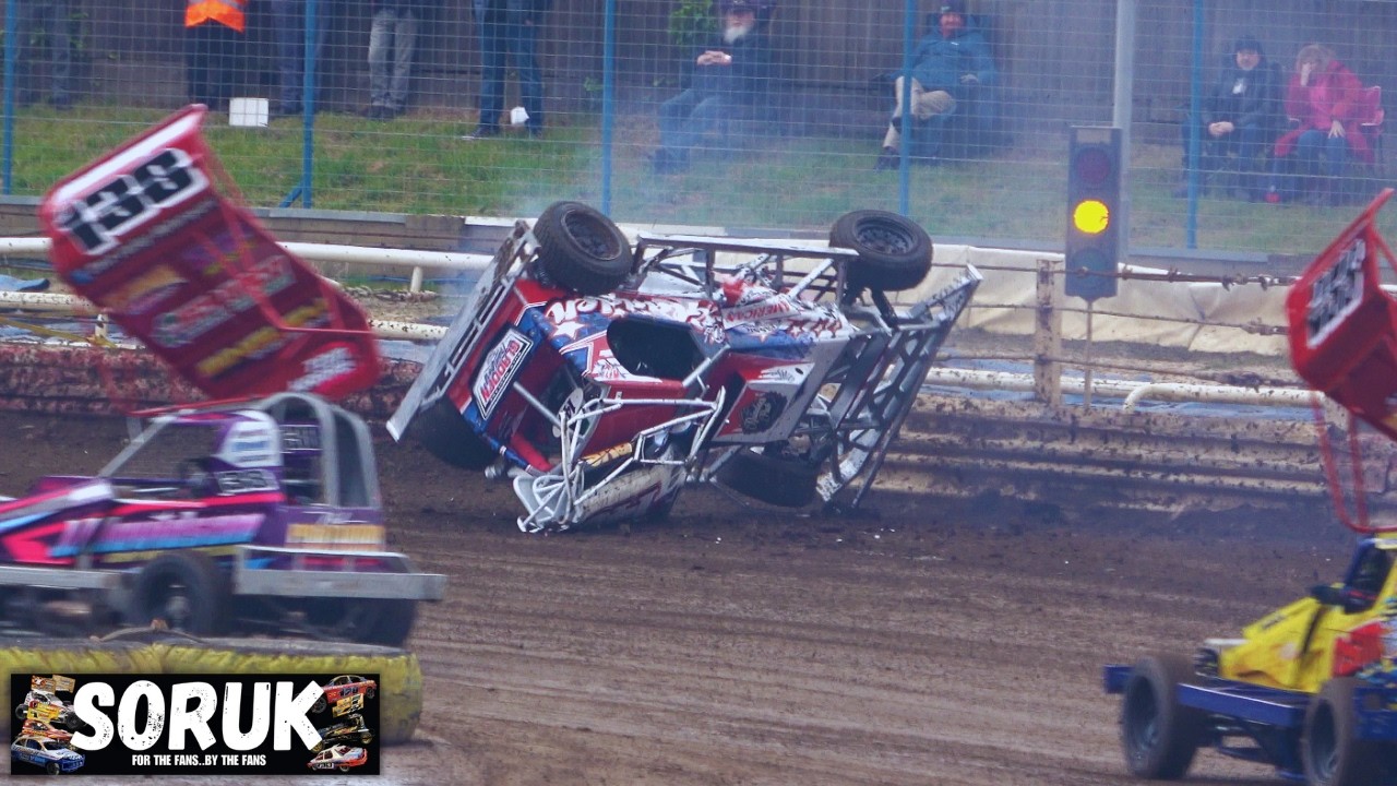 BriSCA F1 Stock Cars - Meeting Highlights (Mildenhall - 27/4/24)