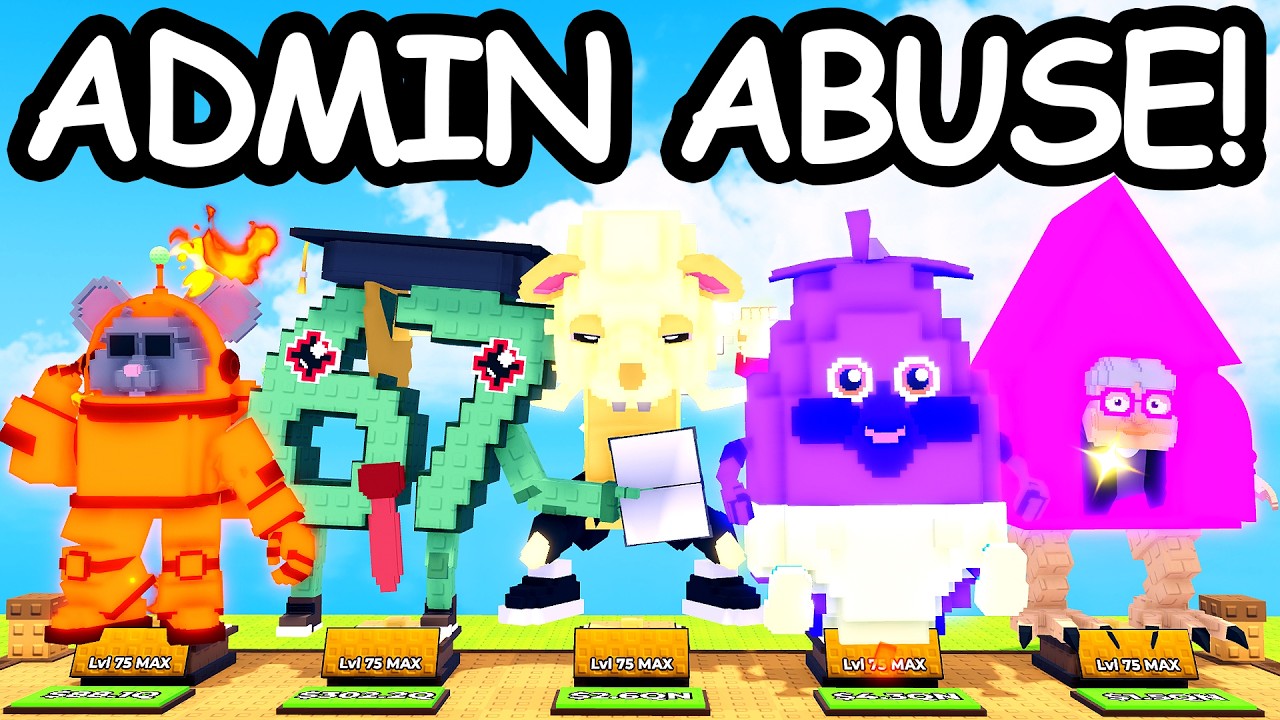 Самое безумное злоупотребление администрацией в игре Kick a Lucky Block!