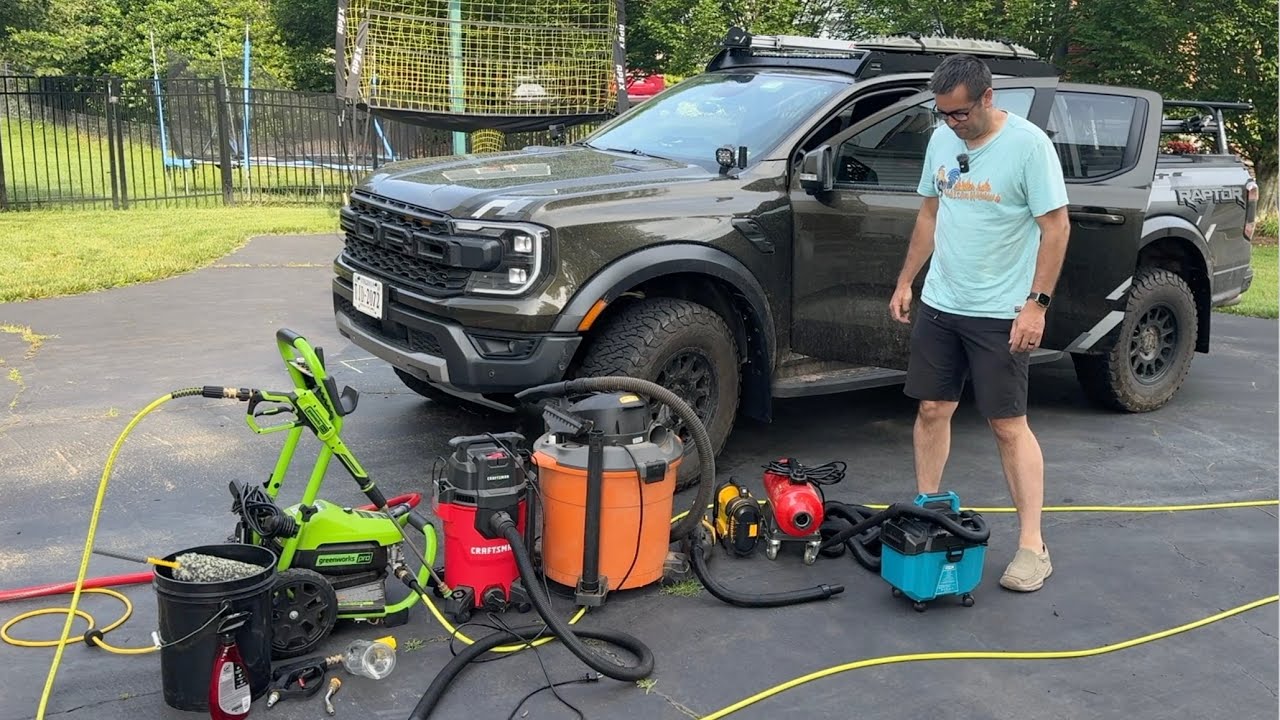 New Vacuum Day!  Cleaning and drying my Ranger Raptor with a Seesii 21V cordless shop vac